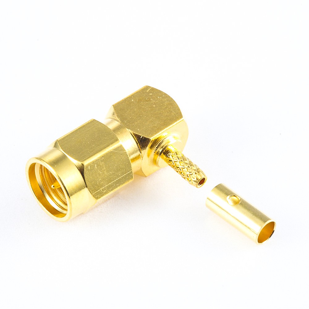 RF SMA Connector Male 90 Degree Crimp for RG178/1.45MM