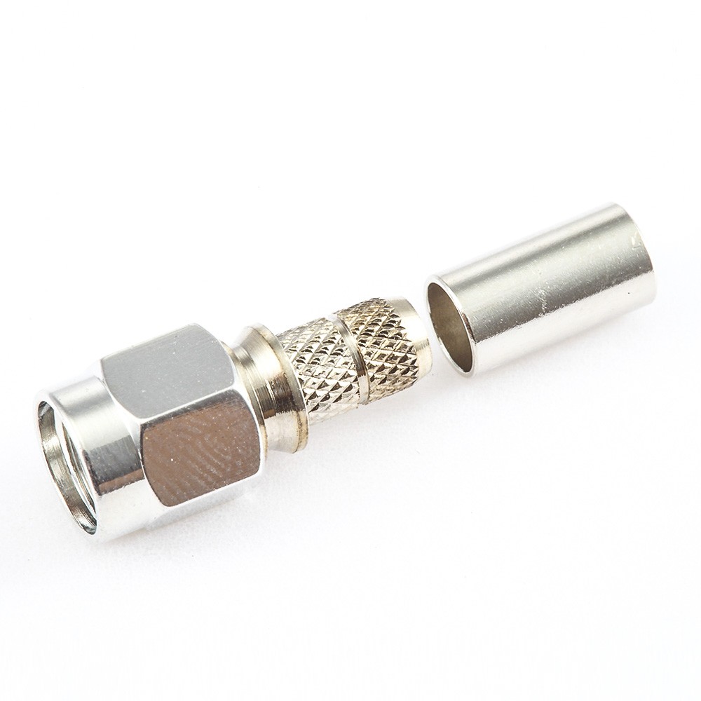 RF SMA Male 180 Degree Connector Crimp for RG58/RG142/SYV50-3