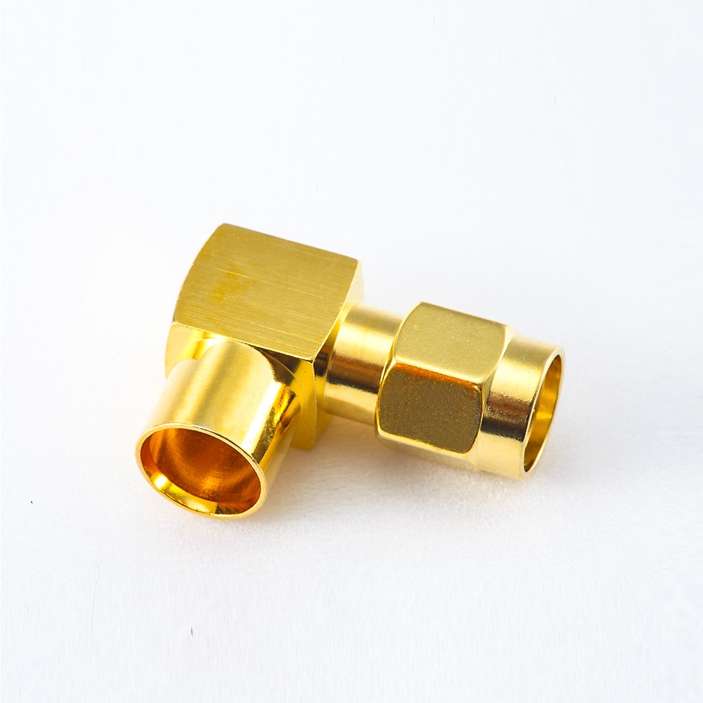 Right Angle SMA Cable Connector Male Solder for Semi-soft/semi-rigid-5