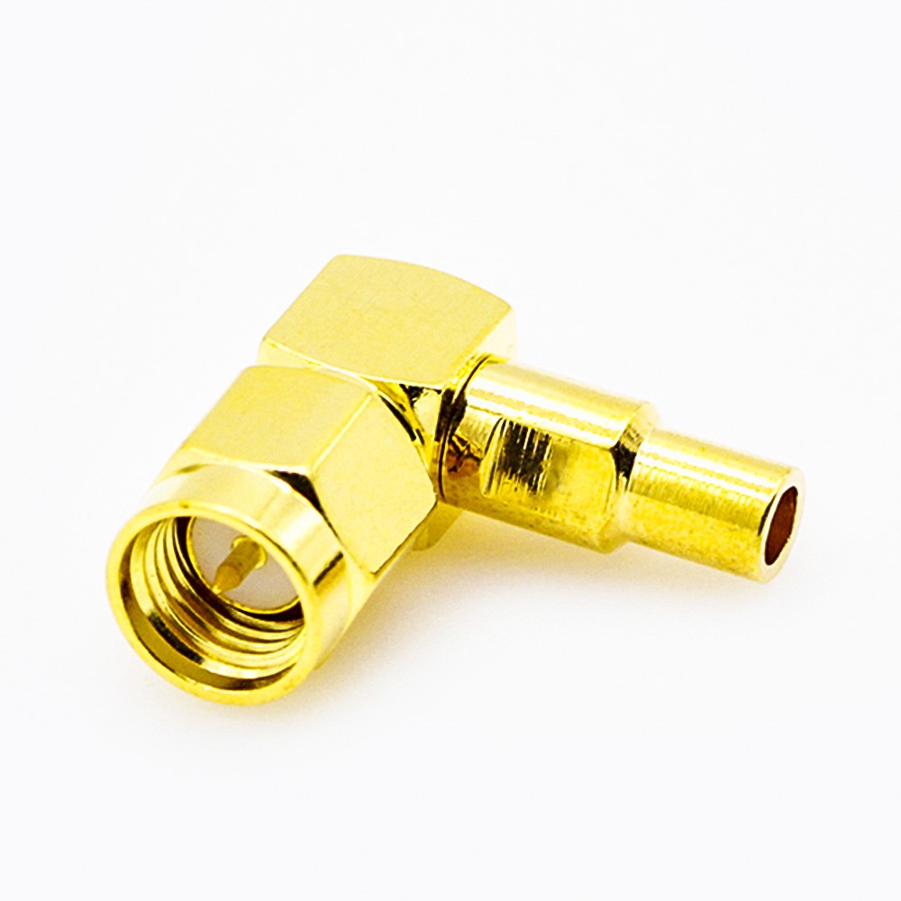 Semi-rigid 086 SMA Cable Connector Male 90 Degree Solder for Cable