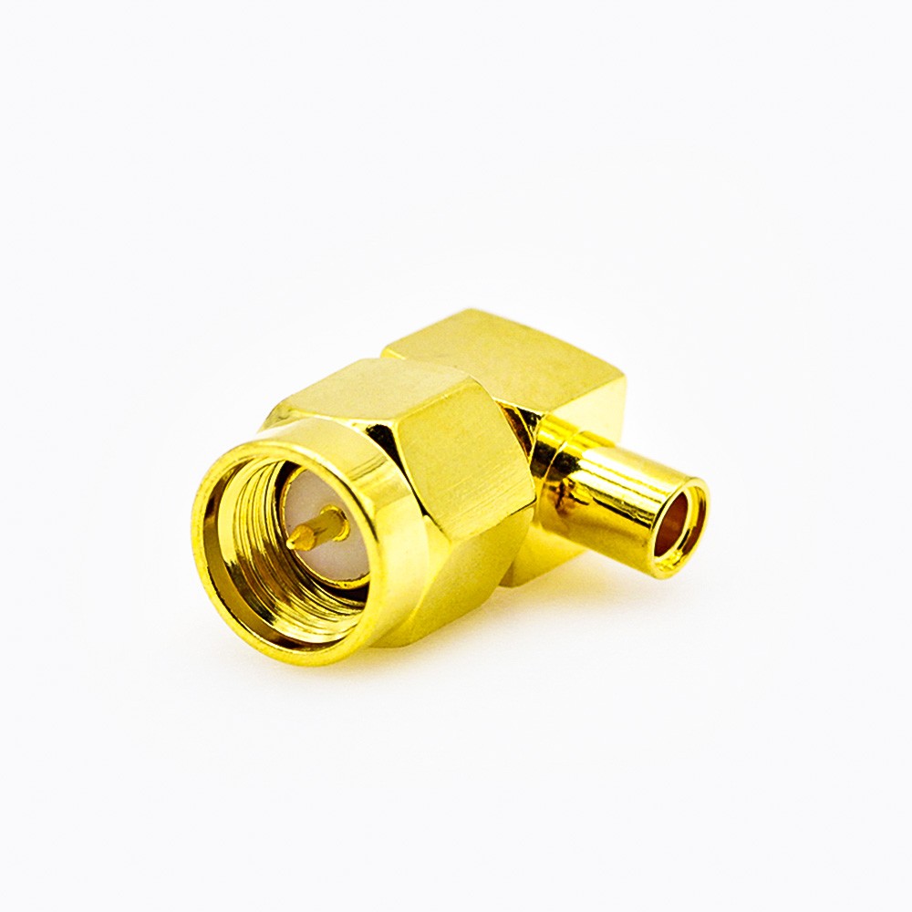 SMA Cable Connector Male 90 Degree Solder for Semi-rigid 086