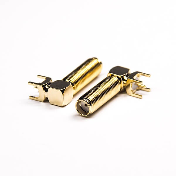 SMA Connector 50 Ohm Right Angled Gold Plating Through Hole