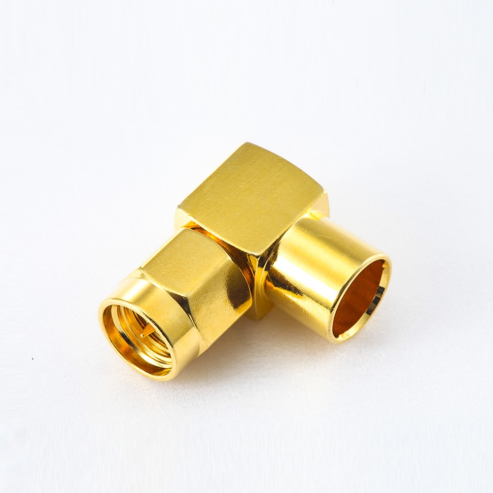 SMA Connector Male Right Angle Solder for Semi-soft/semi-rigid-5