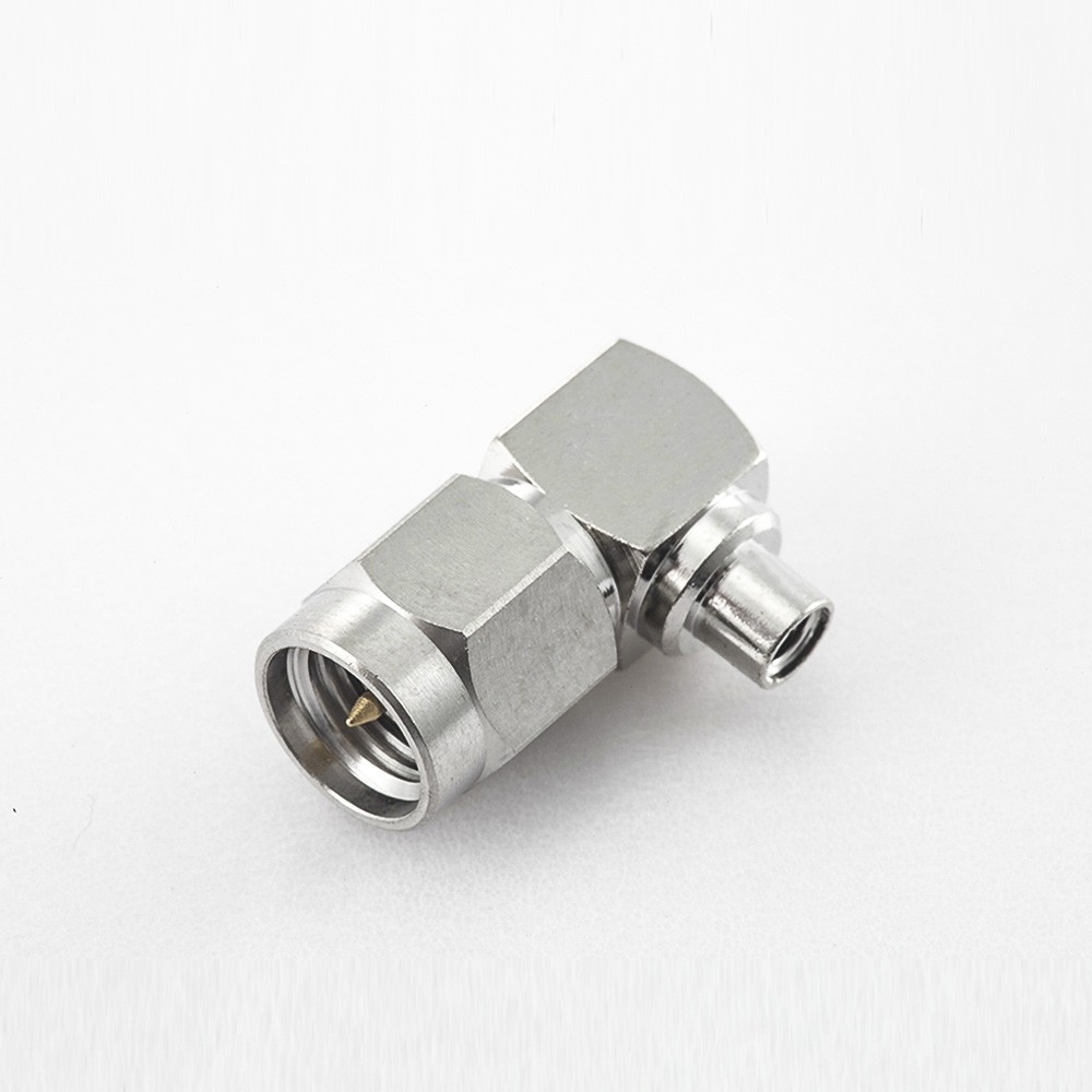 SMA Connector Male Solder for Semi-rigid 086 Cable 90 Degree