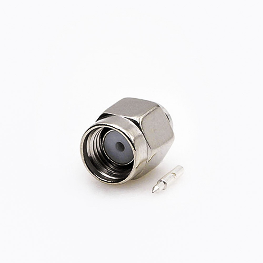 SMA Connector Solder for Semi-rigid 141 Male 180 Degree Cable