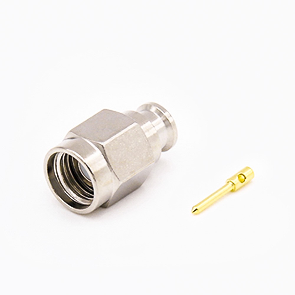 SMA Connector Soldering Male 180 Degree for Cable Semi-rigid 141