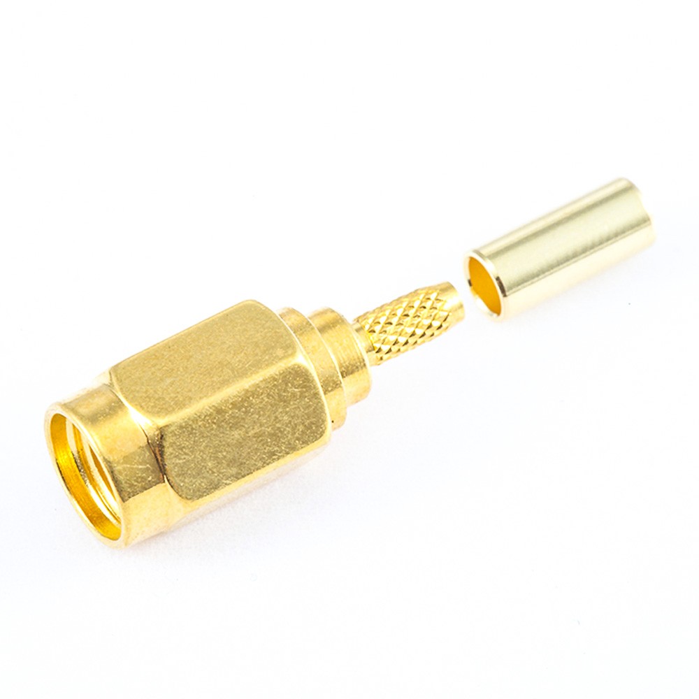 SMA Crimp for RG174/RG316/LMR100 Cable Connector Male 180 Degree