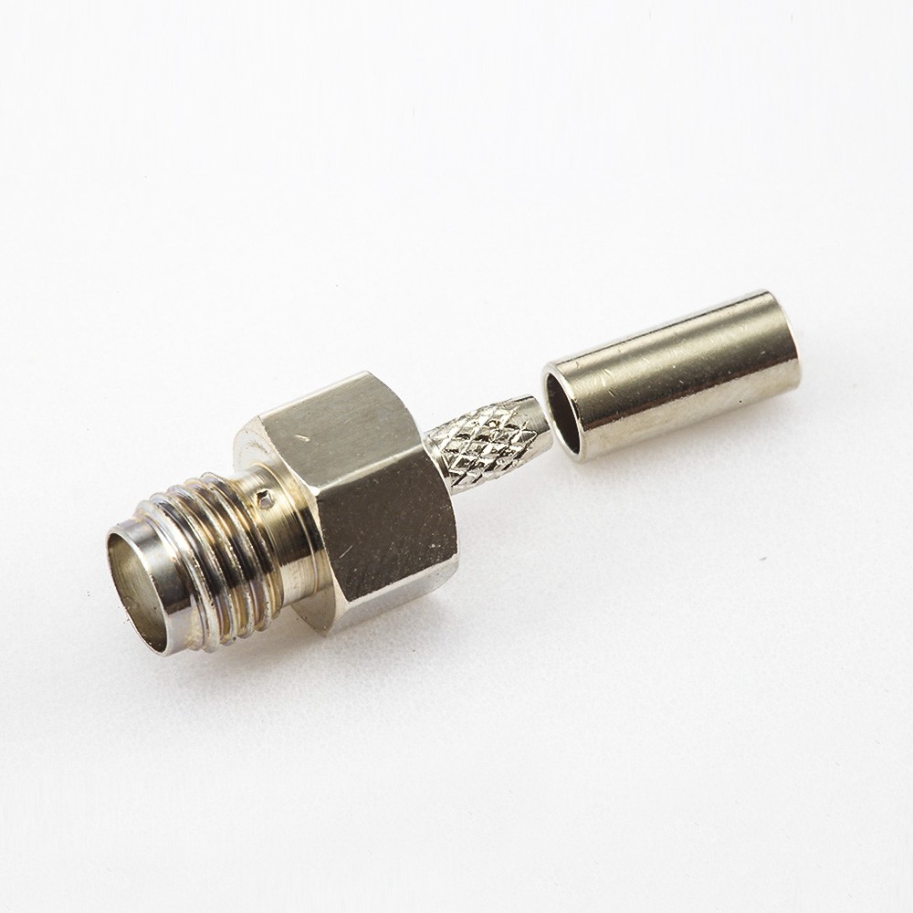 SMA Female Crimp For RG174/RG316/LMR100 180 Degree Connector