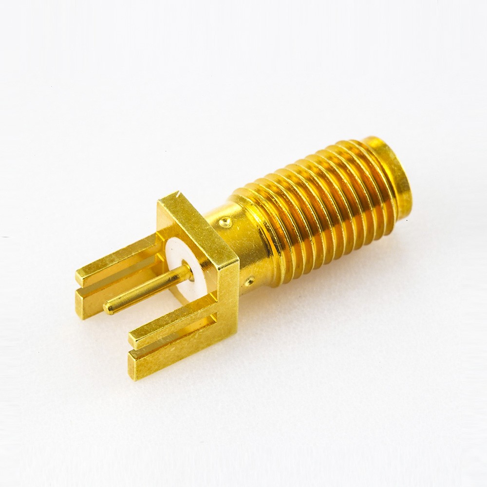 SMA Female PCB Edge Mount Connector Female 180 Degree