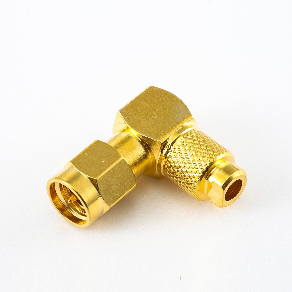 SMA Female Socket 90 Degree Clamp for RG58/RG142/SYV50-3