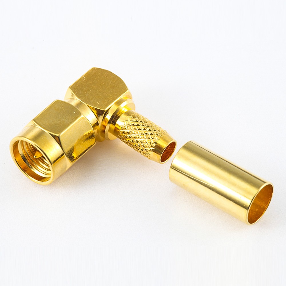 SMA Male Connector 90 Degree Crimp for RG223