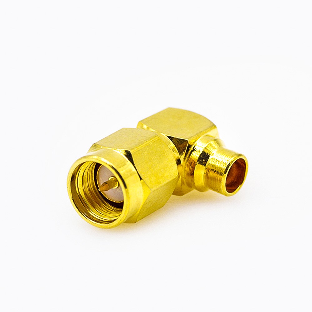 SMA Male Right Angle Connector Solder for Semi-rigid 141