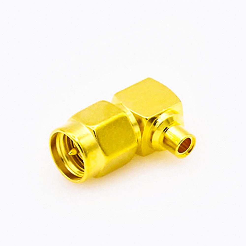 SMA Male Solder Connector 90 Degree for Semi-rigid 086