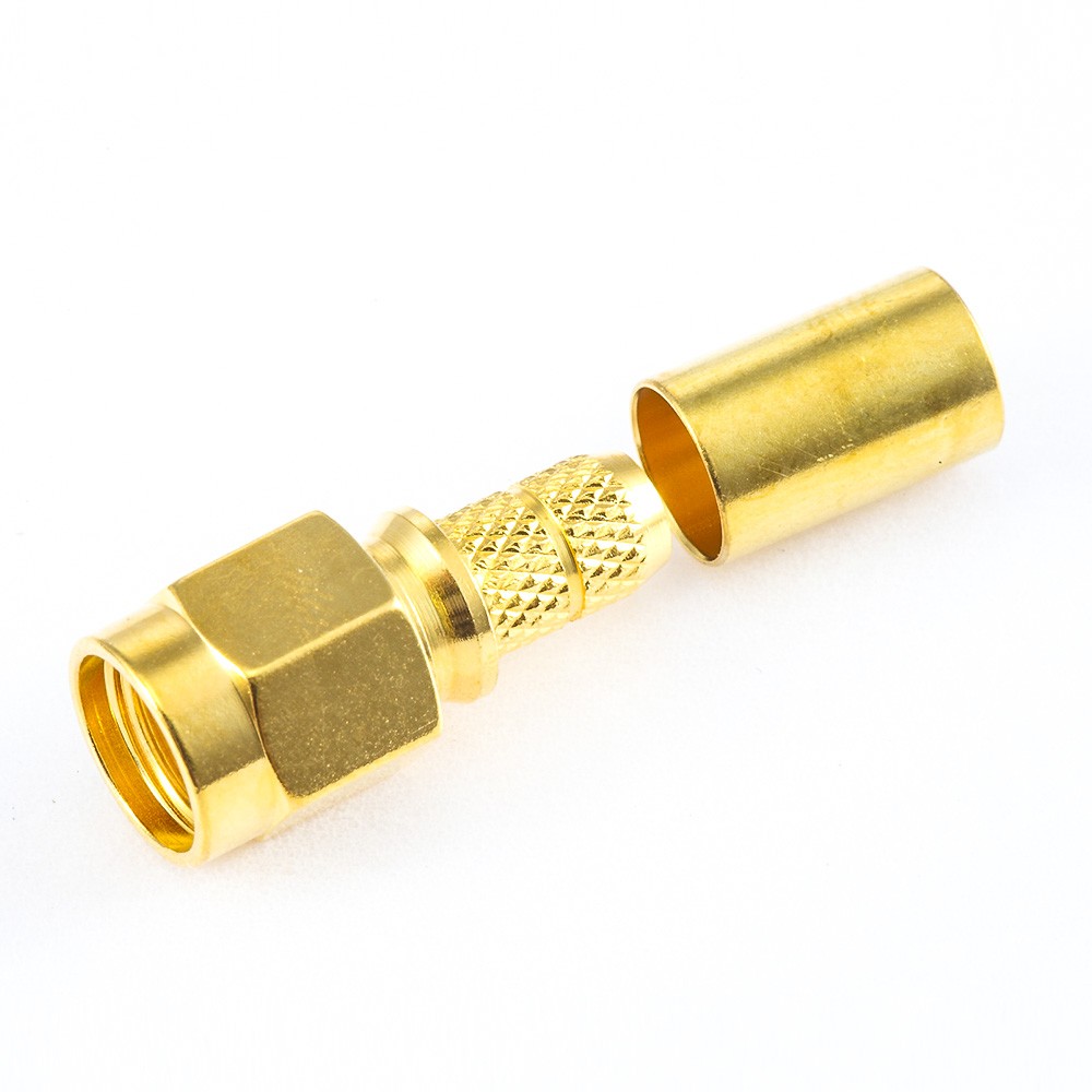 SMA RF Male Straight Connector Crimp for RG223