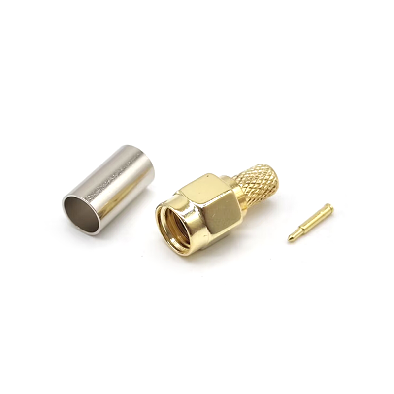 SMA RF Male Straight Connector Crimp for RG223