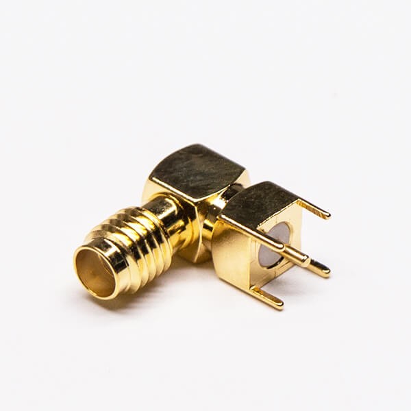 20pcs SSMA Coax Connector Angled Through Hole for PCB Mount