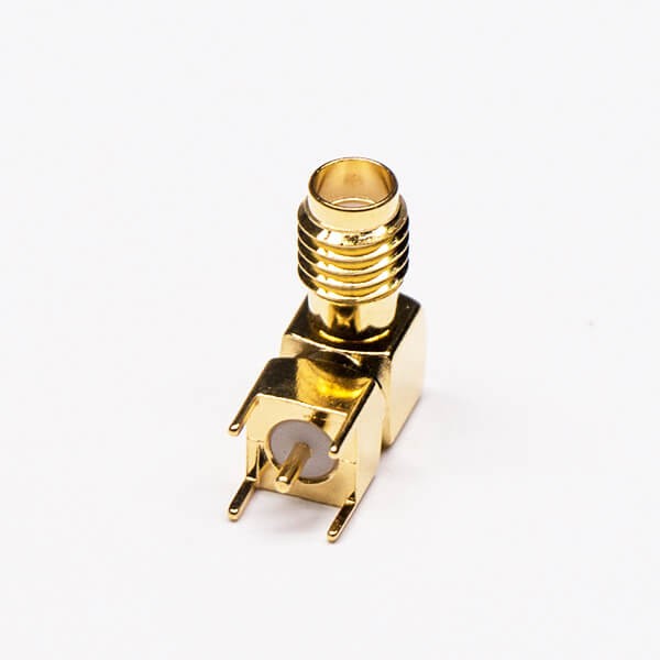 SSMA Female Connector 90 Degree Through Hole for PCB Mount