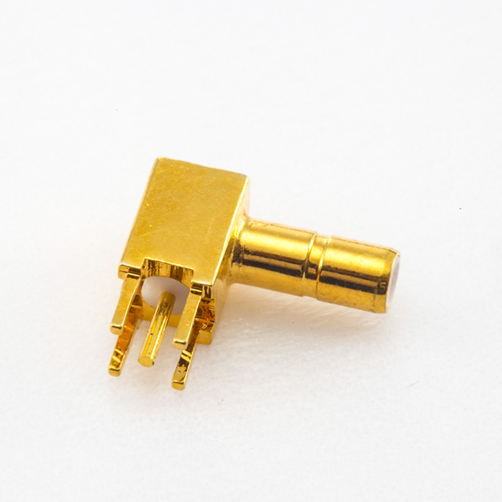 Right Angle SSMB Connector Male Solder PCB Mount Through Hole