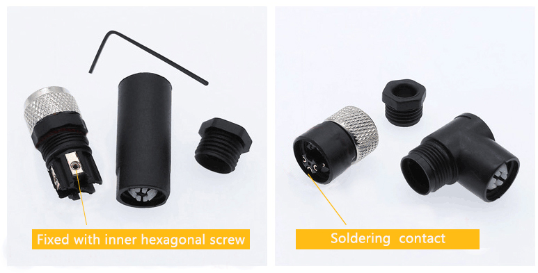 10 pcs M8 Male to Female B Coding Molding Type M8 5Pin Female Plug To Male Plug With 1M 24AWG Wire