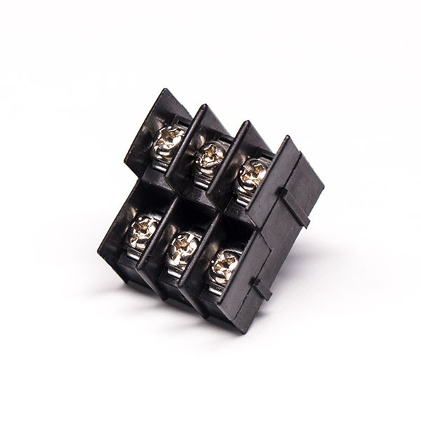 6 pin Terminal Block Connector Black Double row