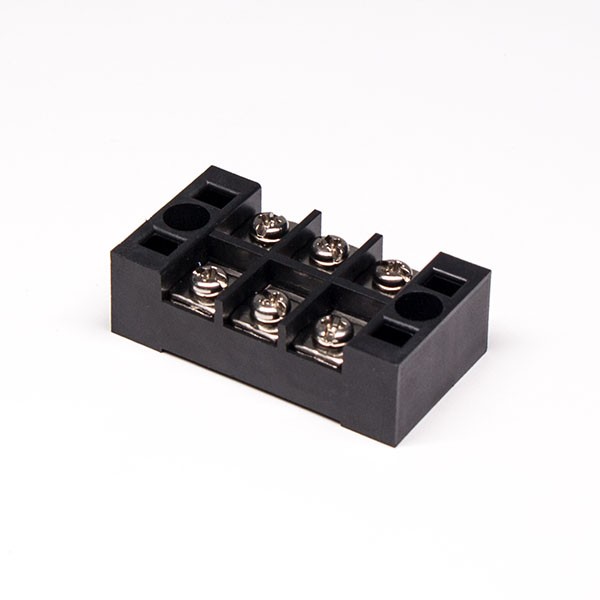 Barrier Strip Terminal Blocks black Straight with Cover Cable Connector