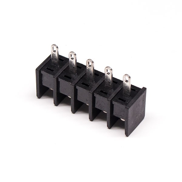 Barrier Strips Terminal Block 5pin Straight Through Hole Black PCB Mount