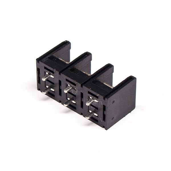 Barrier Style Terminal Blocks Black 3pin Straight PCB Mount