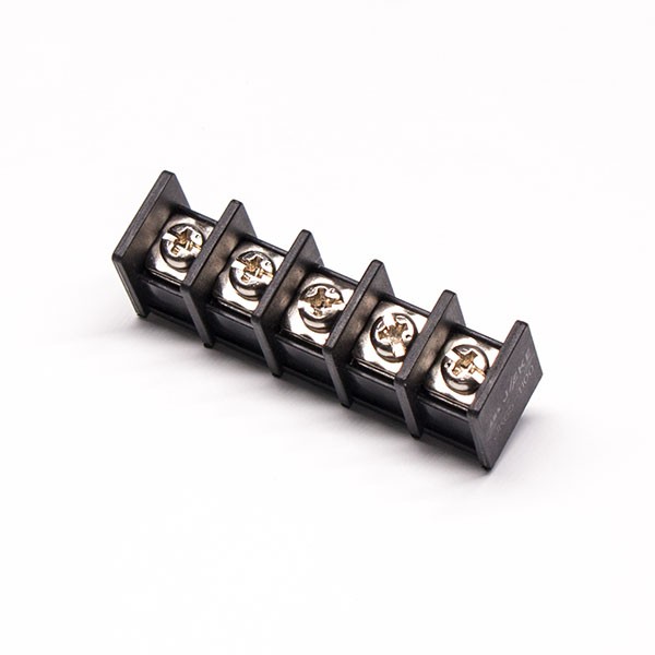 Right Angle PCB Terminal Block Black 5pin PCB Mount Connector for Cable