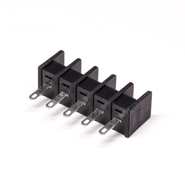 Terminal Block Connector Black Barrier Terminal 5pin Straight Through Hole PCB Mount