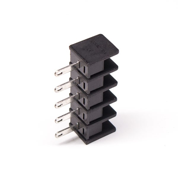 Terminal Block Connector Black Barrier Terminal 5pin Straight Through Hole PCB Mount