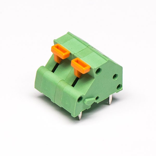 Cable Terminal Block Spring Connector Green 4pin Straight PCB Mount