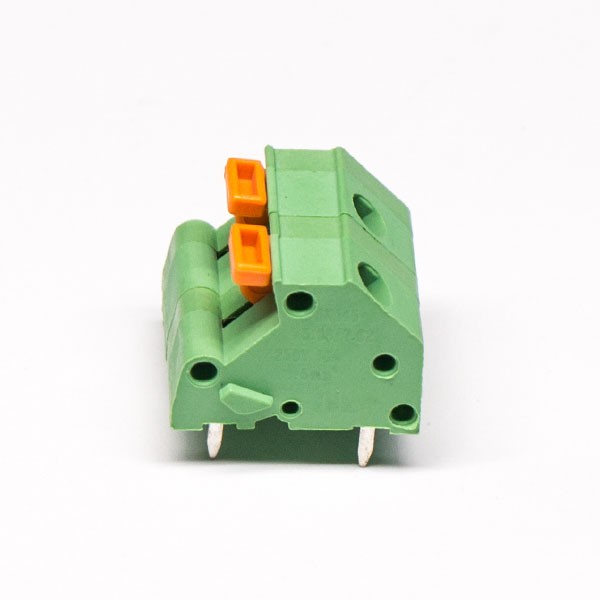 Cable Terminal Block Spring Connector Green 4pin Straight PCB Mount