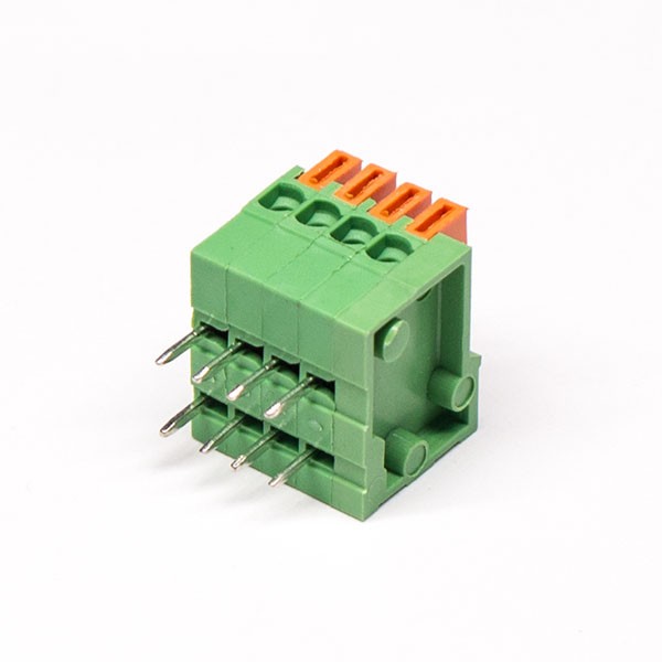 Configurable Spring Terminal Blocks 8pin Straight Through Hole PCB Mount