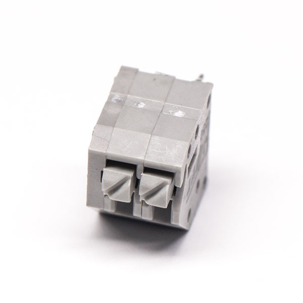 PCB Spring Clamp terminal Block 180 Degree Through Hole Grey Cable Connector