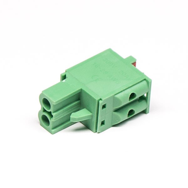 Spring Cage Terminal Blocks PCB Mount Green Straight Pluggable Coonector