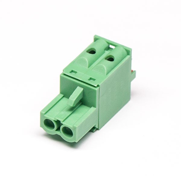 Spring Cage Terminal Blocks PCB Mount Green Straight Pluggable Coonector