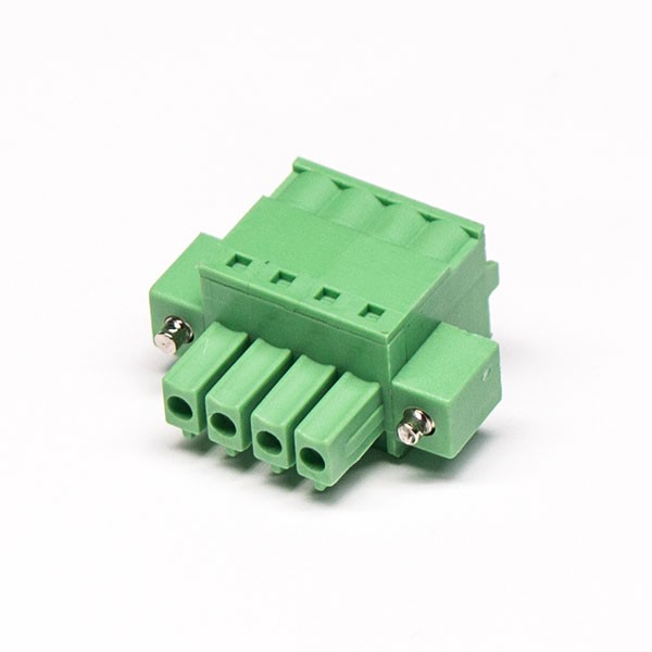 Spring Pluggable PCB Connectors Through Hole Straight Green Connector