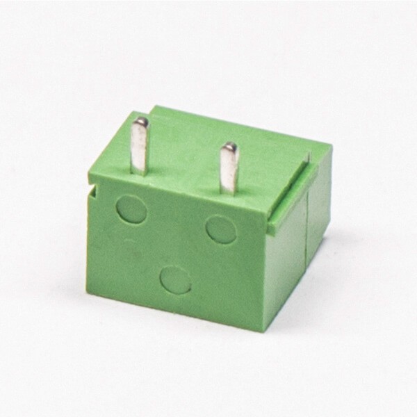 2 pin Screw Terminal 90 Degree Right Angled Green PCB Terminal Blcok