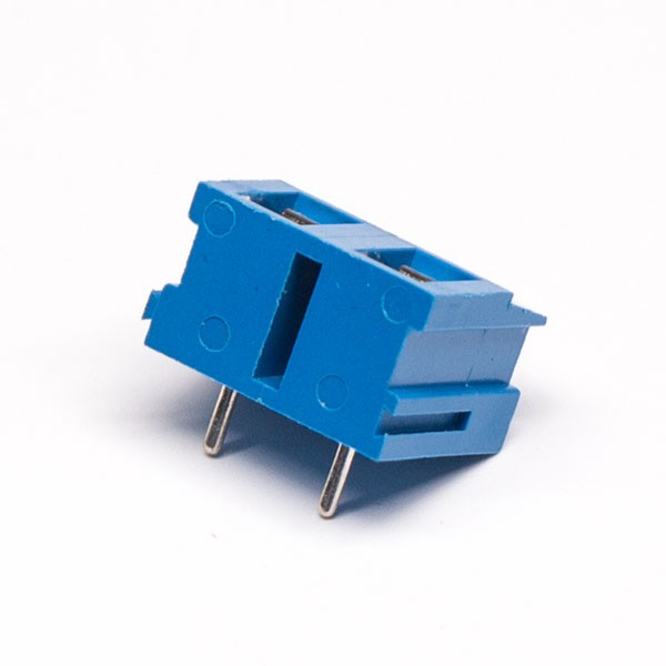 Terminal Block Blue PCB universal screw terminal 2pin Through Hole Angled