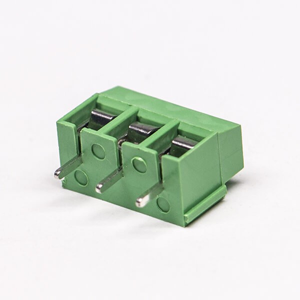 Universal Screw Terminal PCB Mount Green 3pin Straight Cconnector