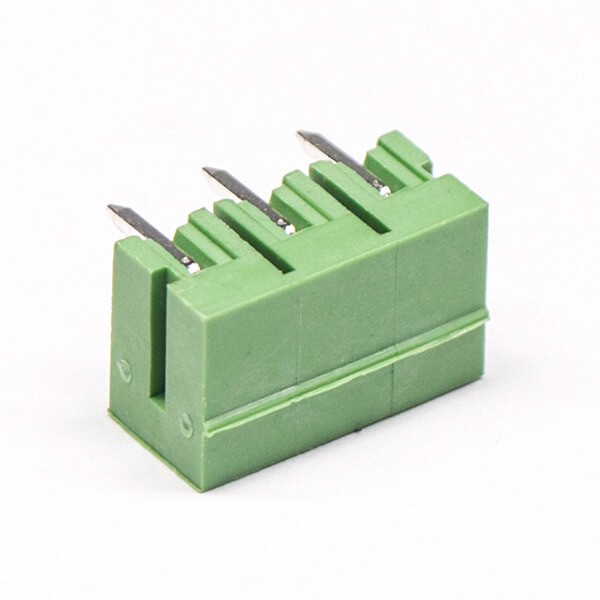 3 pin Terminal Block 90 Degree PCB Connector Plastic Green