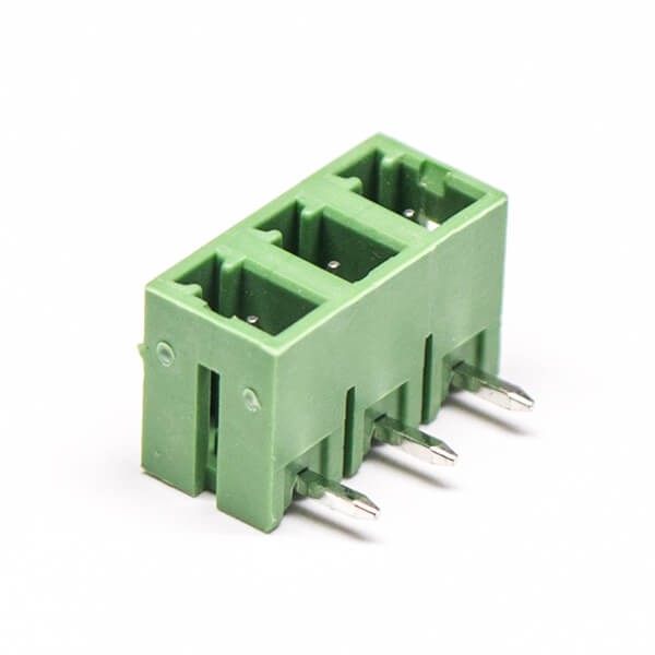 3 pin Terminal Block 90 Degree PCB Connector Plastic Green