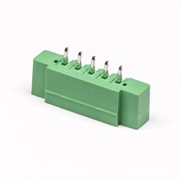 5 pin Terminal Block Straight Through Hole Green Pluggable Connector