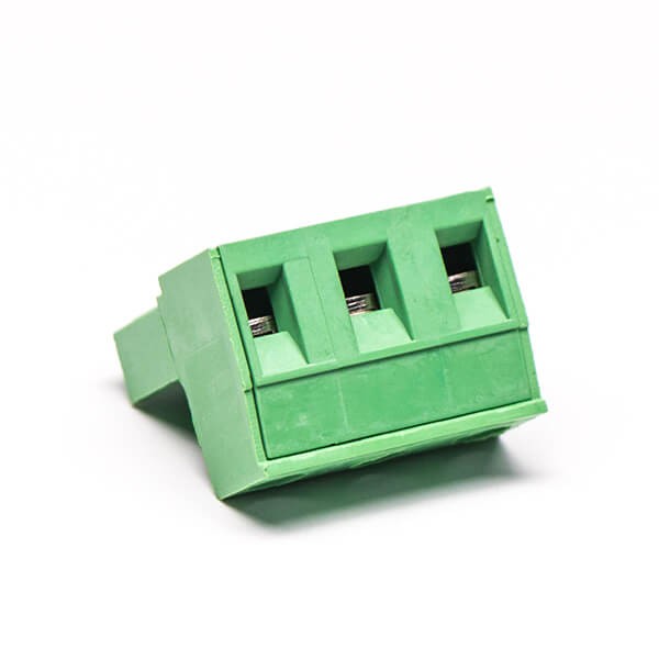 Plug-in Screw PCB Terminal Block 3pin Socket Right Angled Green Connector