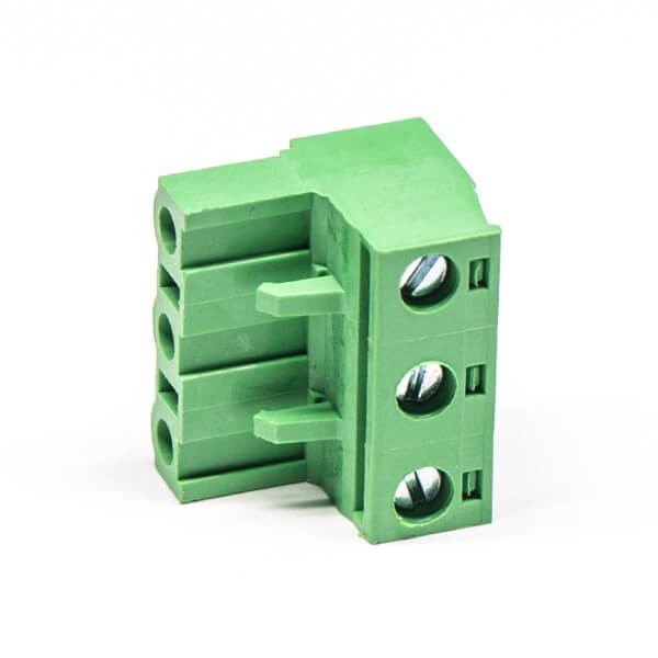 Plug-in Screw PCB Terminal Block 3pin Socket Right Angled Green Connector