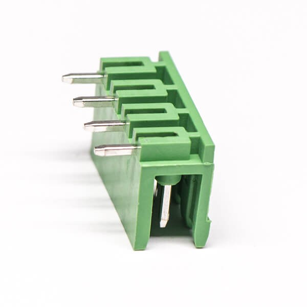 Right Angle Terminal Block 4pin Green Pluggable Connector