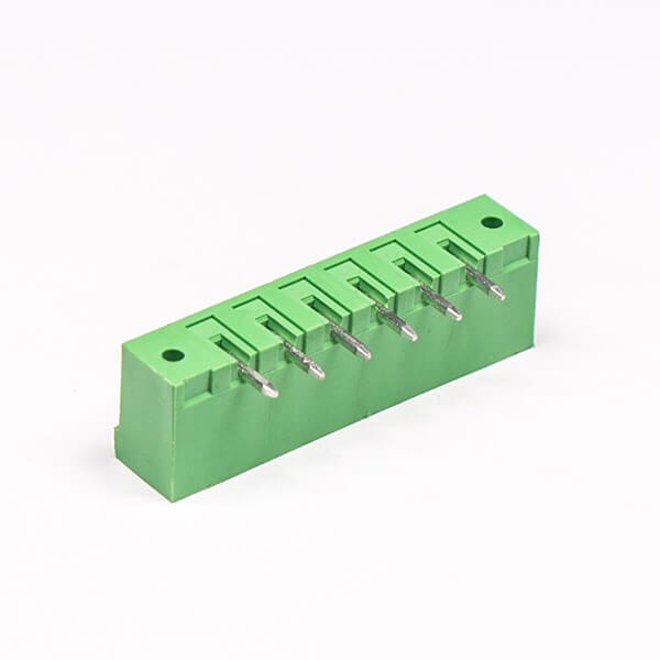 Terminal Block Connector Pluggable 6pin Right Angle Through Hole for PCB Mount