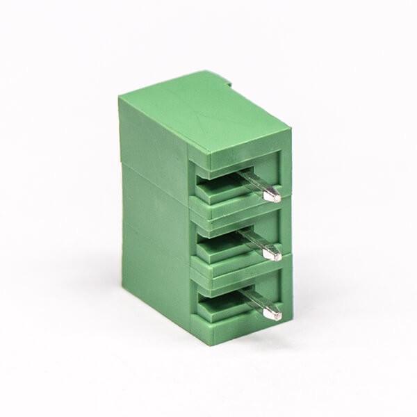 Terminal Block Plug Socket 3pin Straight Through Hole Green Pluggable Connector