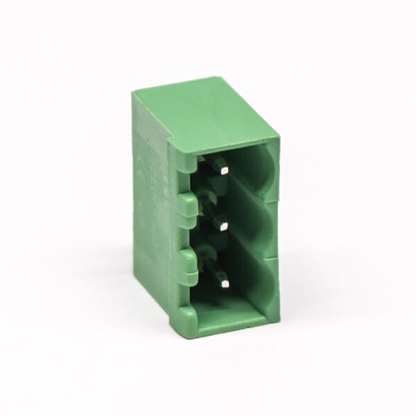 Terminal Block Plug Socket 3pin Straight Through Hole Green Pluggable Connector