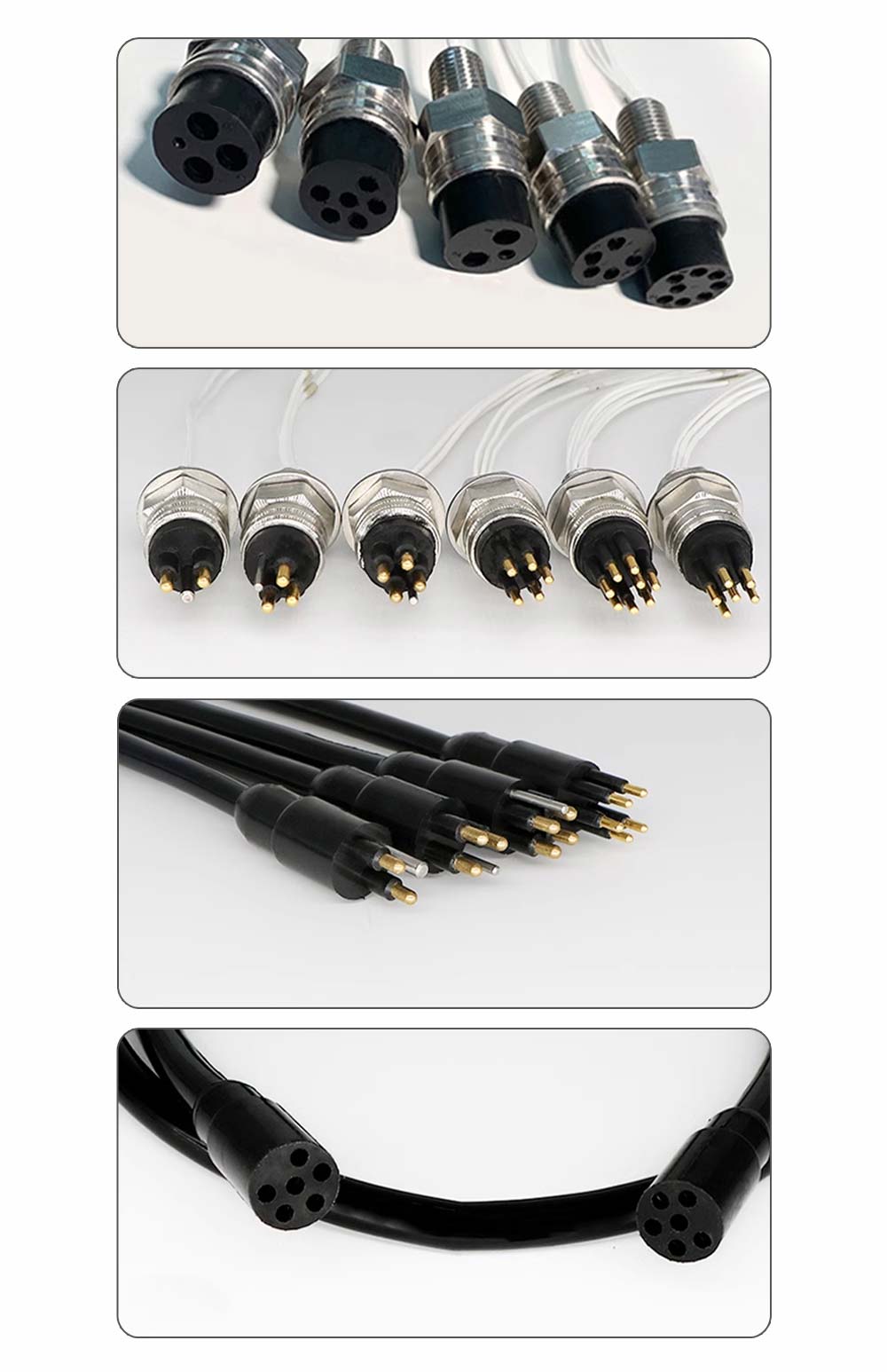 Double Head 6 Pin Underwater Mateable Connectors IP69K 6Pin Male to Male Plug Cable 1M